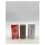 Lot Of 3 Various Deodorants- Lume, Salt & Stone, &