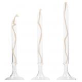 Ciieeo 3pcs Glass Candle Oil Lamp Taper Candle Hol