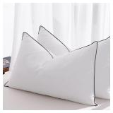 Feather Down Pillows Queen Size Set of 2, Luxury H