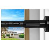 Black Tension Curtain Rod 39-126 In, Long Curtain