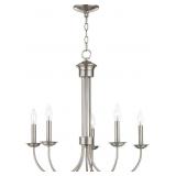 Livex Lighting 42685-91 Chandelier, Brushed Nickel