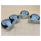 Set of four metal casters