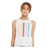 Size large Champion Big Girls Logo Tank Top - Whit