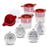 Christmas Ornament Ice Molds, Set of 4, for Making