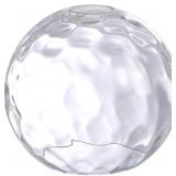 Aspen Creative 28009-63-1 Clear Hammered Glass Sha