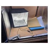 Photo box, LED light, surge protector, 5 backgroun
