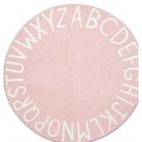 Topotdor Round Kids Play Rug Alphabet Nursery Area