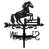 Horse Weathervane Roof 26  Height Black Metal Runn