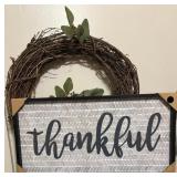 Thankful decoration sign