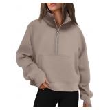 Size medium AUTOMET Womens Sweatshirts Half Zip Cr