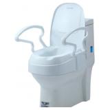 Raised Toilet Seat with Handles, Adjustable Height