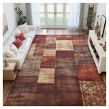 Tepook Modern Area Rug for Living Room, 8x10 Geome