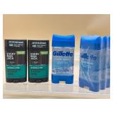 Every man Jack and Gillette deodorants