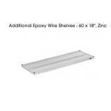 (Lot of two) new Uline Epoxy Wire Shelves - 60 x 1
