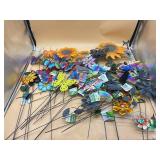 New assorted metal garden stakes