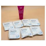 Aveeno bath treatments and curl jelly
