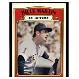 Vintage Billy Martin 1972 Topps #34 In Action Detr