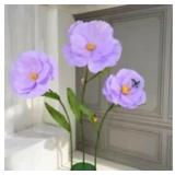 Giant Artifical Flower Decor, Includes Stand & 3 P