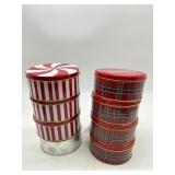Lot Of 8 Christmas Tins