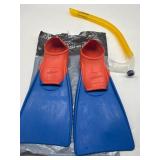 Finish Long Floating Fins Size 5-7 Adults with Sno