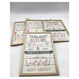 Lot Of 4 Various Fall Hanging Decor