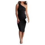 Size Large PRETTYGARDEN One Shoulder Dresses for W