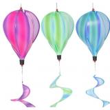 3pcs Hot Air Balloon Wind Spinners Garden Decor fo