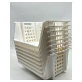 Lot of 8, TidyFriend Stackable Storage Bins Open F