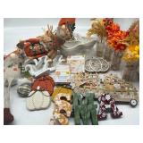 Large Lot of Fall Decor, Includes Tabletop Decorat
