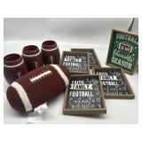 Large Lot of Football Themed Decor