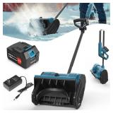 Lemolifys 21V 13-Inch Cordless Electric Snow Shove
