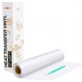 HTVRONT Heat Transfer Vinyl White HTV Rolls - 12"