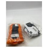 Med Stance Orange Crew Sock & Small White Crew Soc
