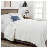 King Size Threshold Waffle Weave 3 Pcs Comforter S