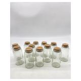 Set Of 12 Spice Glass Jars