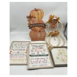 Lot of Fall Themed Wall Decor