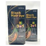 Lot of 2 Black Hair Dye Shampoos, 16.9 Fl Oz Each