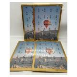 Lot of 4, Size 12 x 17 Inches Gold Design Picture