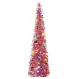 5Ft Pop Up Christmas Tree with Lights, Collapsible