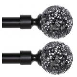 New Turquoize 2 Pack Window Curtain Rods for Windo