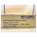 New 1,000 8.5x5.5 shipping labels sticky