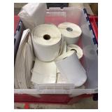 4 gallon tote and sticky labels