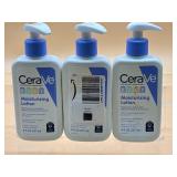 Lot of three CeraVe 8oz baby moisturizing lotion