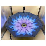 Large umbrella with flower design