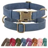 Didog Soft PU Leather Dog Collar, Stylish Quick Re
