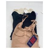 Three body suits beige and black are size medium a
