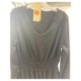 Black dress mid tigh length new no size looks like