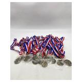Large Lot Of Team Medel Necklaces