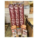 Large Lot Of Fall Yard Decor