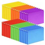 30 Pack Hanging File Folders, Letter Size with 1/5